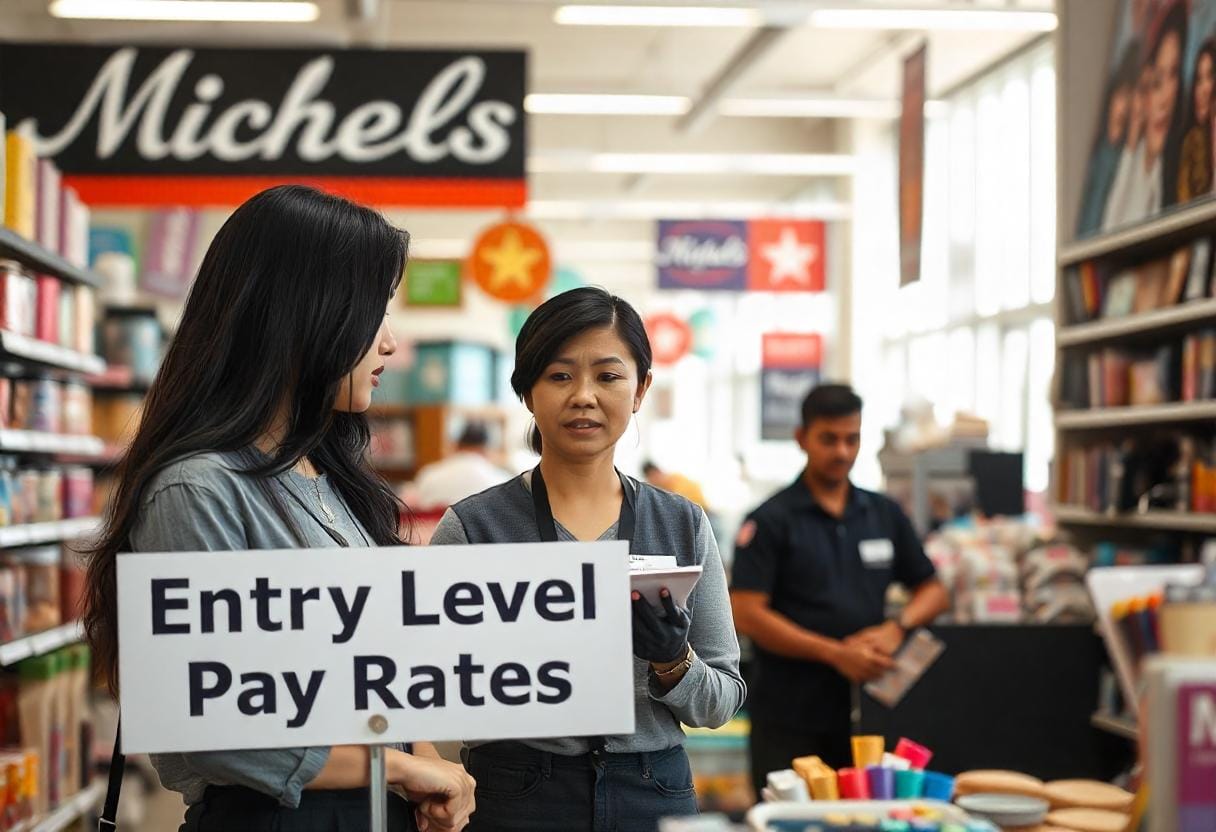 rate of pay for entry level michaels employees
