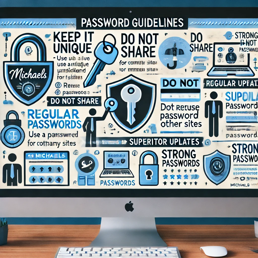 michaels password guidelines