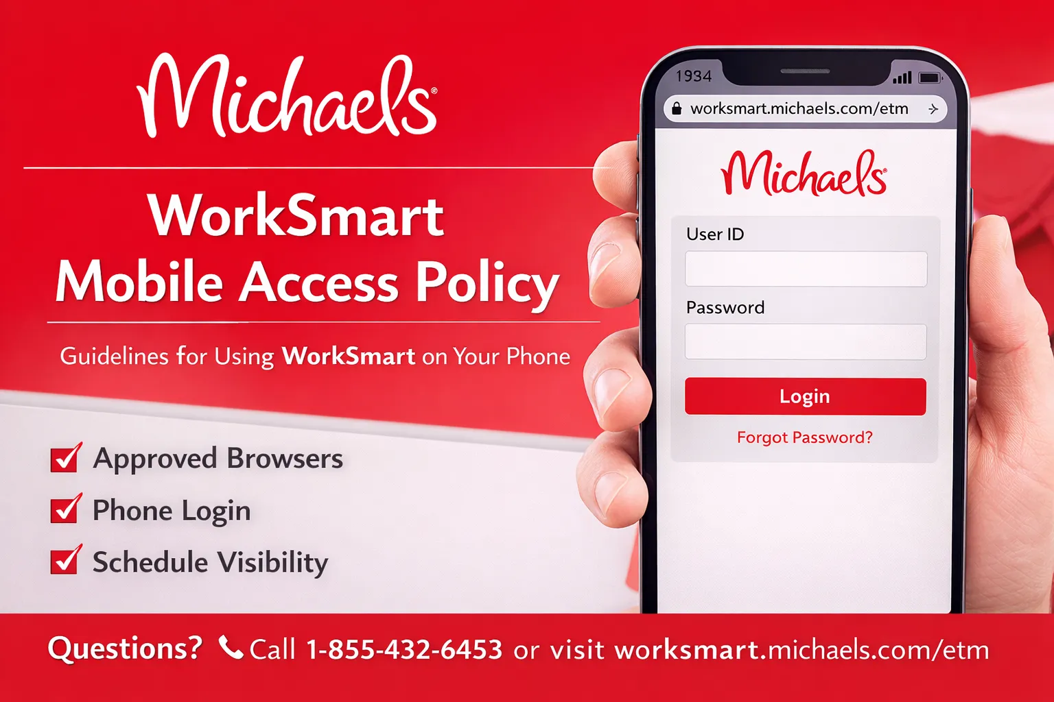 Can I log onto worksmart on my phone to check other employees schedule?
